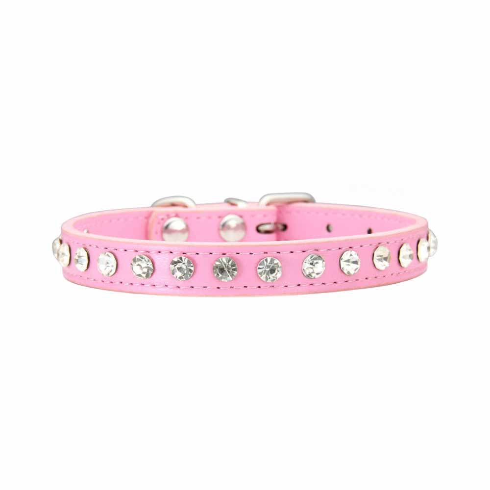 Hundhalsband med Kristaller | Rosa
