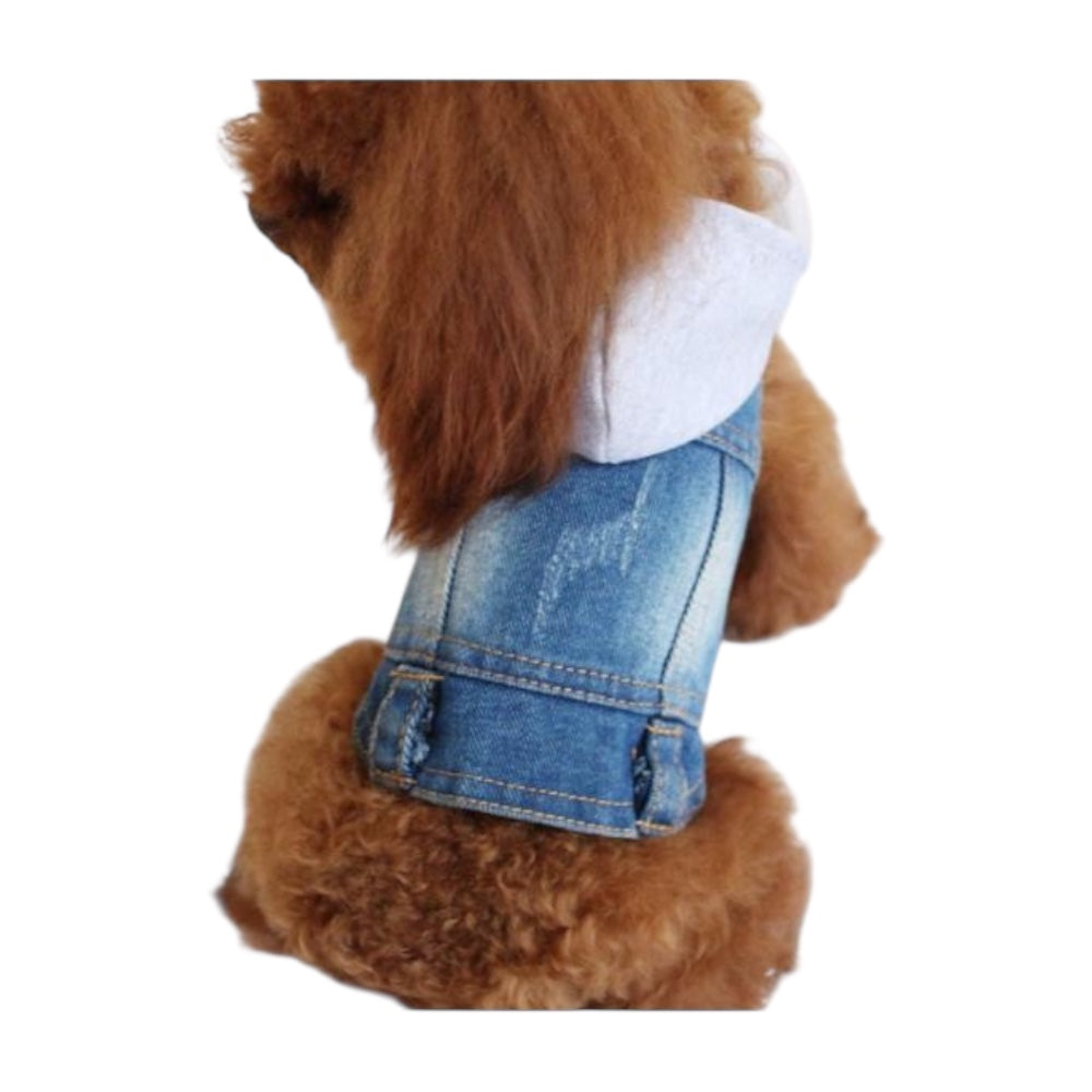 Hundjacka | Jeansväst med Hoodie