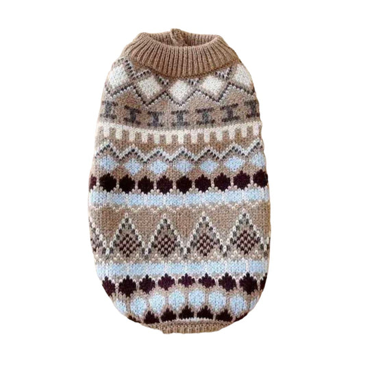 Knitted Dog Sweater | Brown