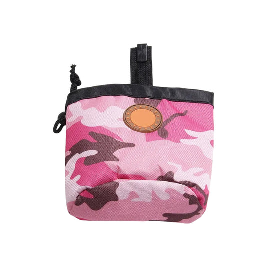 Combined Treat Bag and Bag Holder | Pink Camou