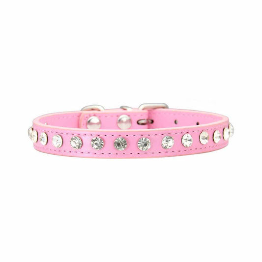 Hundhalsband med Kristaller | Rosa