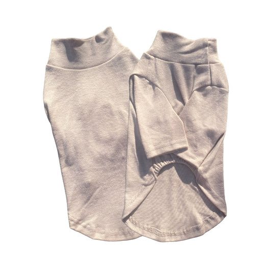 Hundtröja | Långärmad T-Shirt, Beige