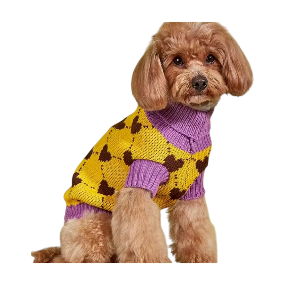 Hundtröja | Hjärtan, Gul