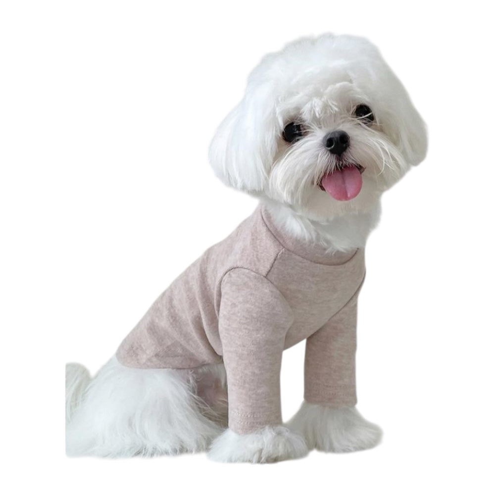 Hundtröja | Långärmad T-Shirt, Beige
