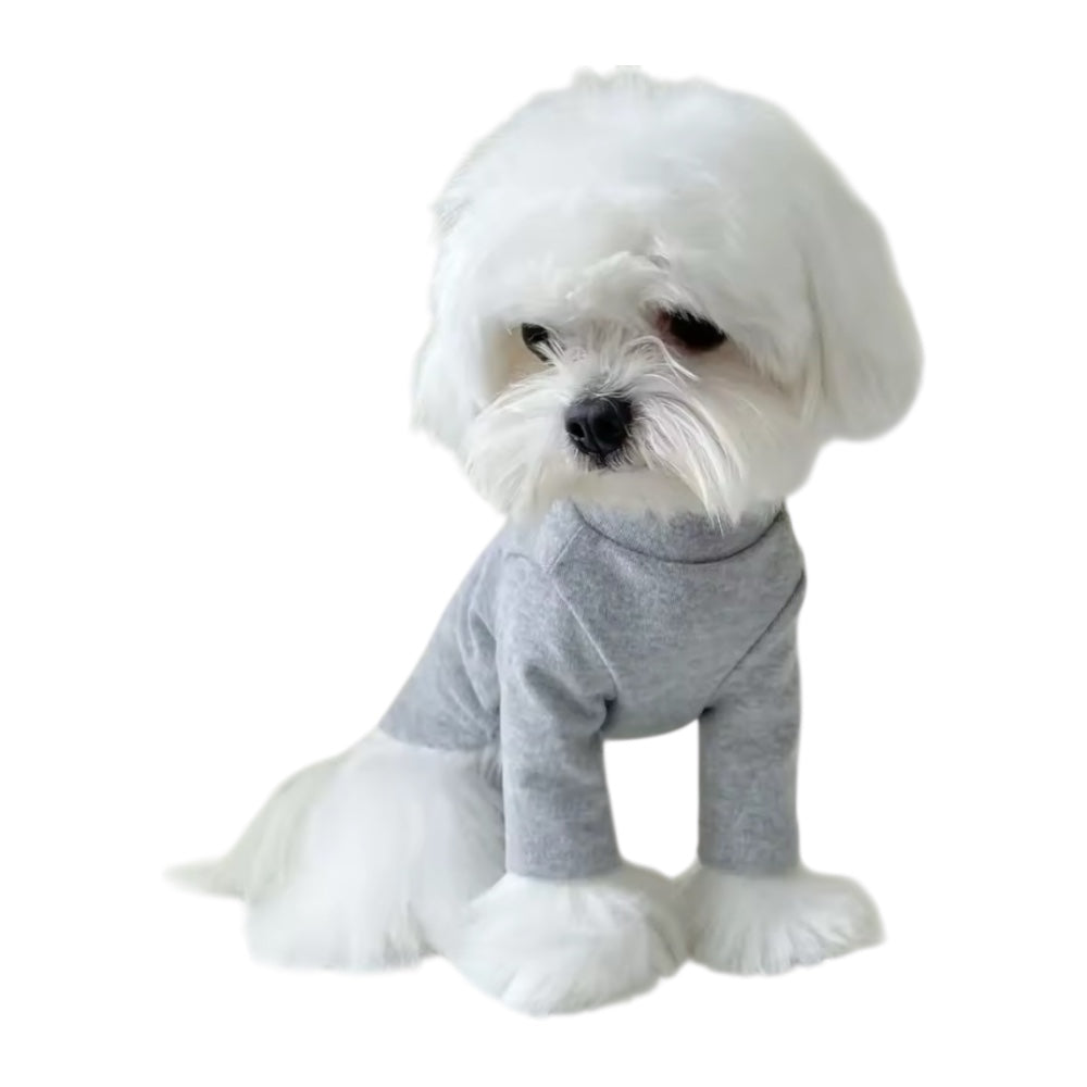 Hundtröja | Långärmad T-Shirt, Grå