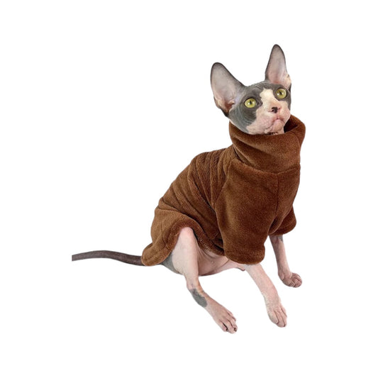 Kattröja | Mjuk Fleece, Brun